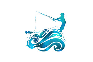 Silhouette of a child catching blue, a Person Illustration by Nenahliadava Design