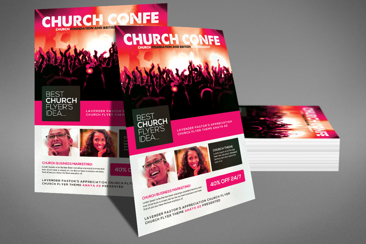 Giving Praise Church Flyer, a Flyer Template by Graphic Templates (Photo 4 of 5)
