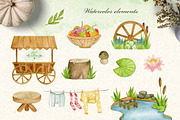 Watercolor gnomes. Big bundle, an Illustration by JuliaBadeeva (Thumbnail 23 of 27)
