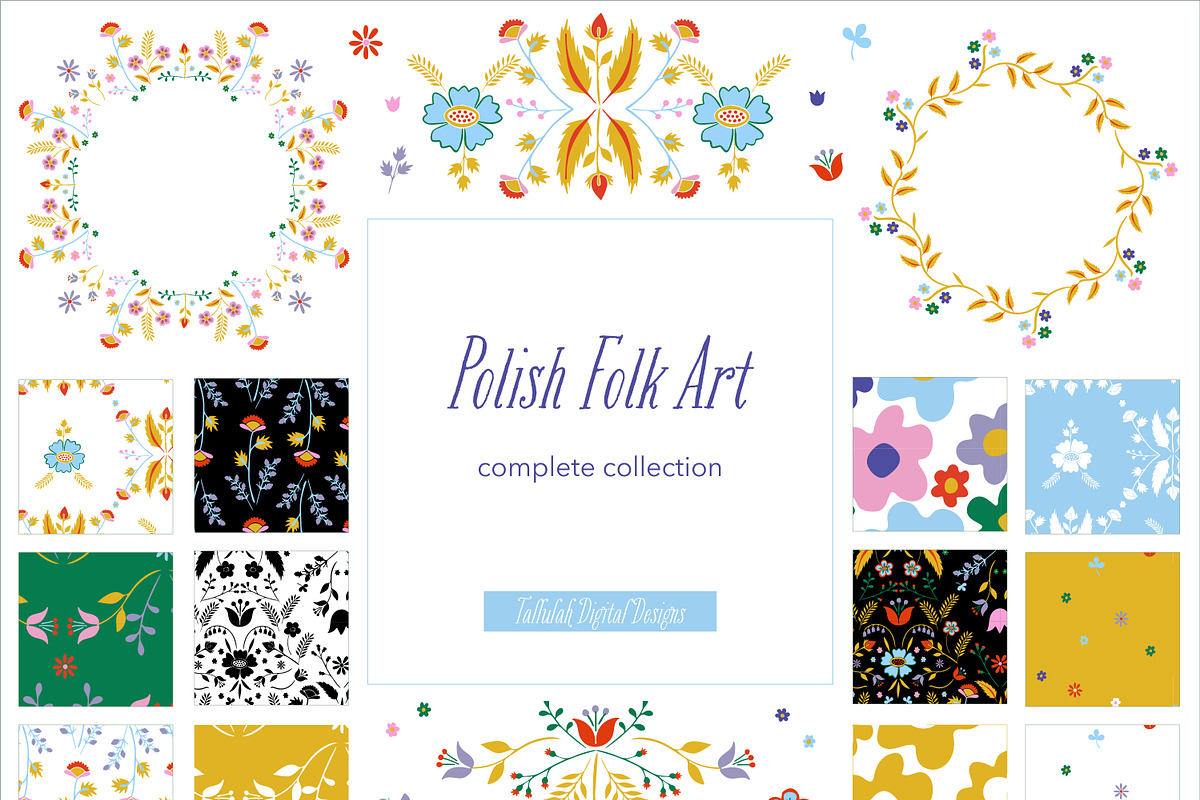 Polish Folk Art Full Collection, an Illustration by Tallulah Digital Designs (Photo 1 of 7)