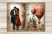 Valentines Day Junk Journal Pages, a Person Illustration by GlamArtZhanna (Thumbnail 4 of 9)