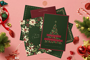 Floral Christmas Cards & Backgrounds, a Background Graphic by Euonia Meraki (Thumbnail 9 of 10)