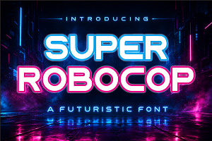Super Robocop, a Sans Serif Font by Limited.studio