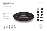 Saucer Plate Dish Mockup Template, a Household Mockup by DesignRushMarket (Thumbnail 1 of 11)
