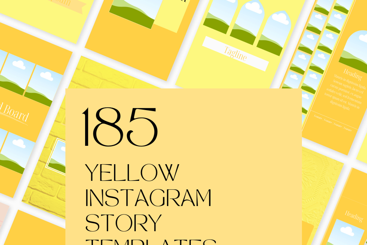 455 Canva Yellow Instagram Template, a Social Media Template by Emerald Eyes Design (Photo 12 of 12)