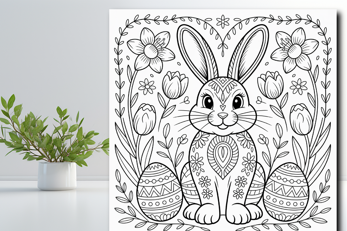Mandala Easter Bunny Coloring Book, a Seasonal Illustration by Design Zone (Photo 2 of 5)