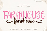 Farmhouse - Handwritten font, a Handwritten Font by MaxArt Foundry (Thumbnail 1 of 7)