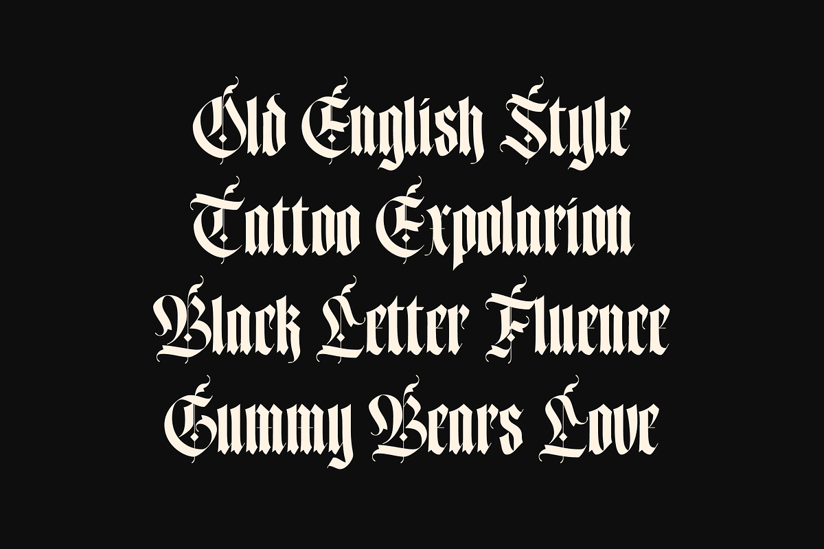 Wild Gothic - Blackletter Font, a Blackletter Font by Holyline Design (Photo 4 of 10)