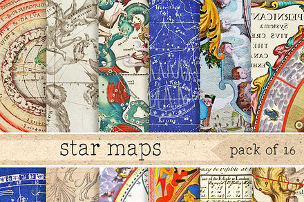 Astronomical Maps Digital Paper
