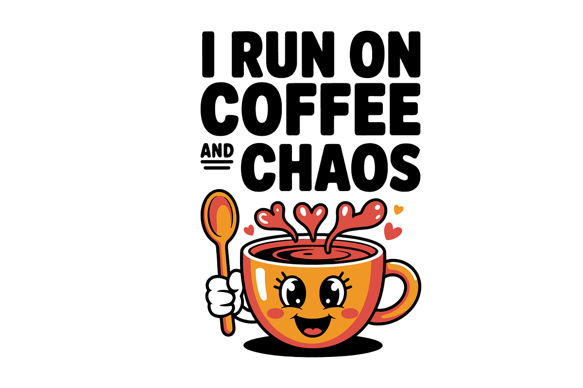 offee And Chaos Retro Quote Design, an Object Graphic by Annudesign (Photo 1 of 10)