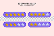Giving star ratting feedback 3d icon, a Templates & Theme by deviapuspitasari2 (Thumbnail 1 of 2)
