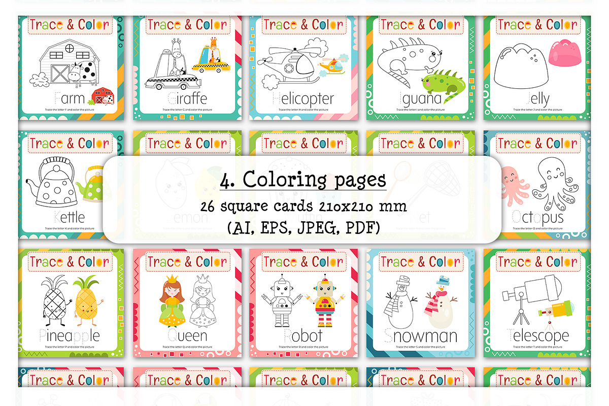 Letter Tracing Handwriting practice, an Education Illustration by Nursery Art (Photo 5 of 12)