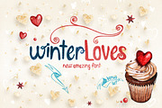 -50% WinterLoves font + bonus, a Font by Oldy (Thumbnail 1 of 3)