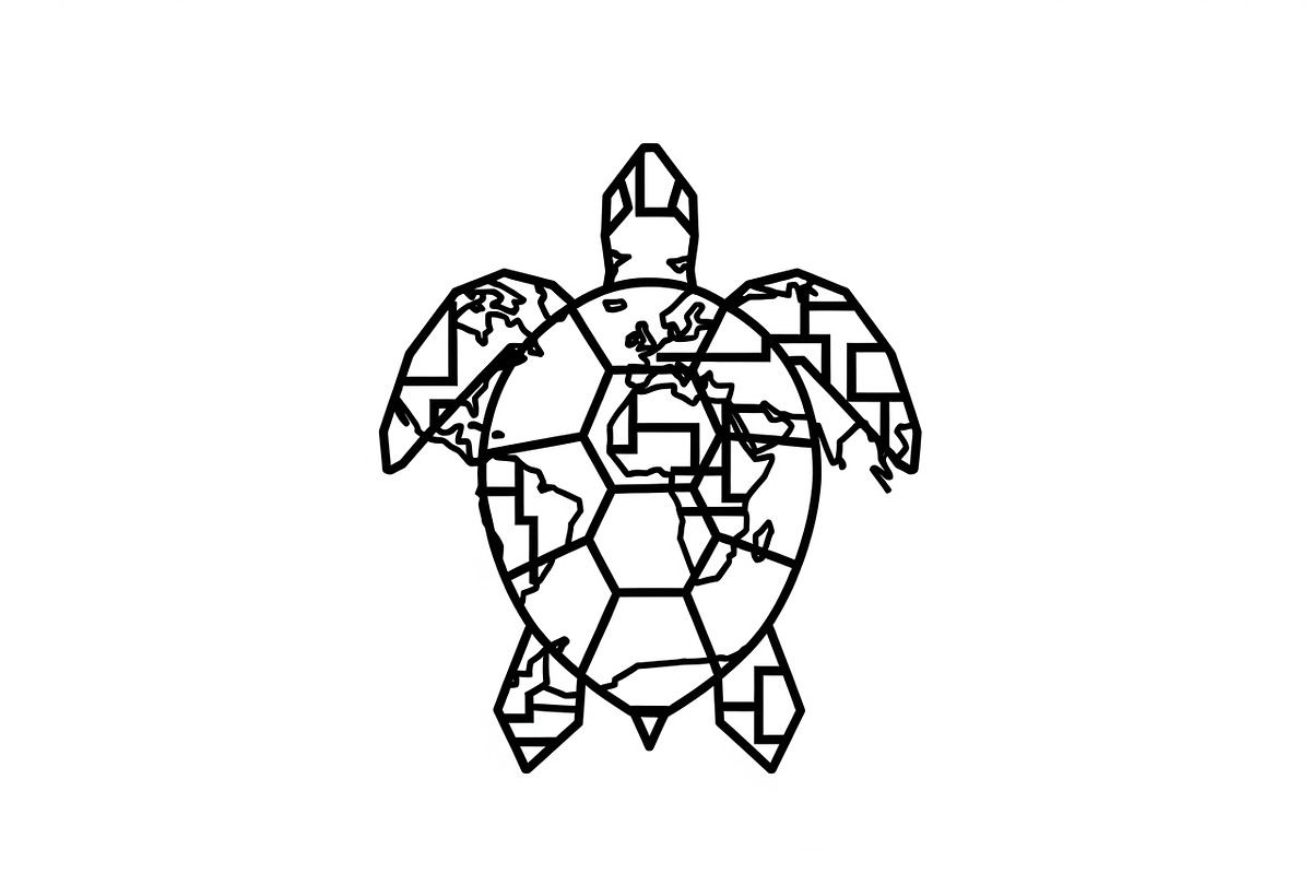World Map Sea Turtle Bundle, an Illustration by Gaye Art (Photo 6 of 31)