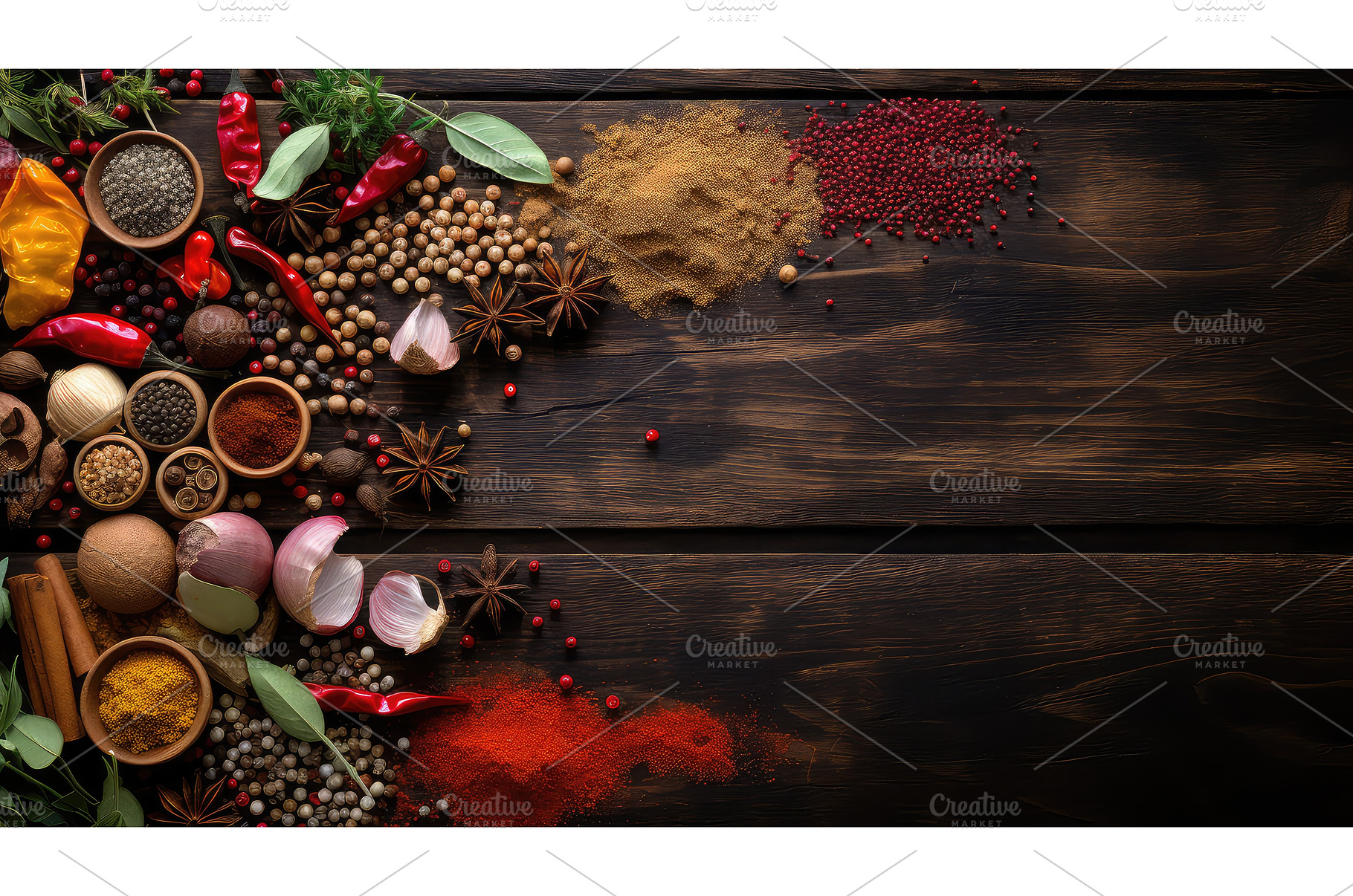 cuisine table food background ai, a Food & Drink Photo by pikepicture