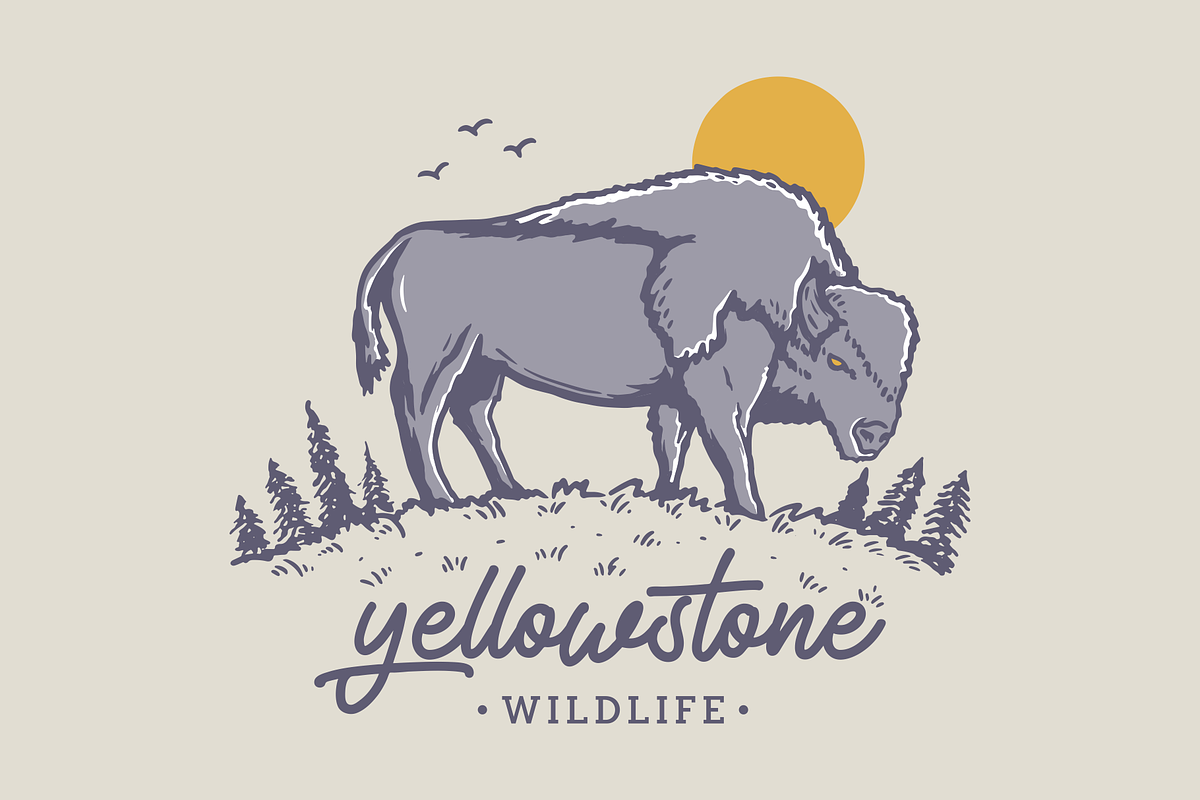 Yellowstone Wildlife, an Animal Illustration by Mangustudio (Photo 1 of 3)