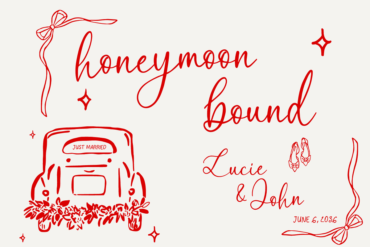 Bonjour Amour — A Whimsical Font, a Handwritten Font by Prestige Artsy Studio (Photo 7 of 8)