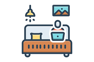 Living bedroom color icon, a Duotone Icon by Creative priyanka