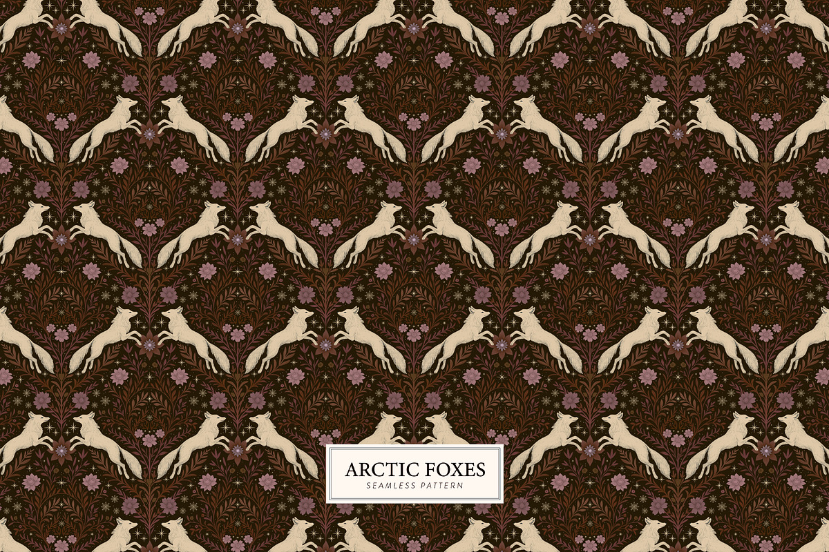 Arctic Foxes Seamless Pattern, a Pattern Graphic by Dina Mae (Photo 14 of 15)