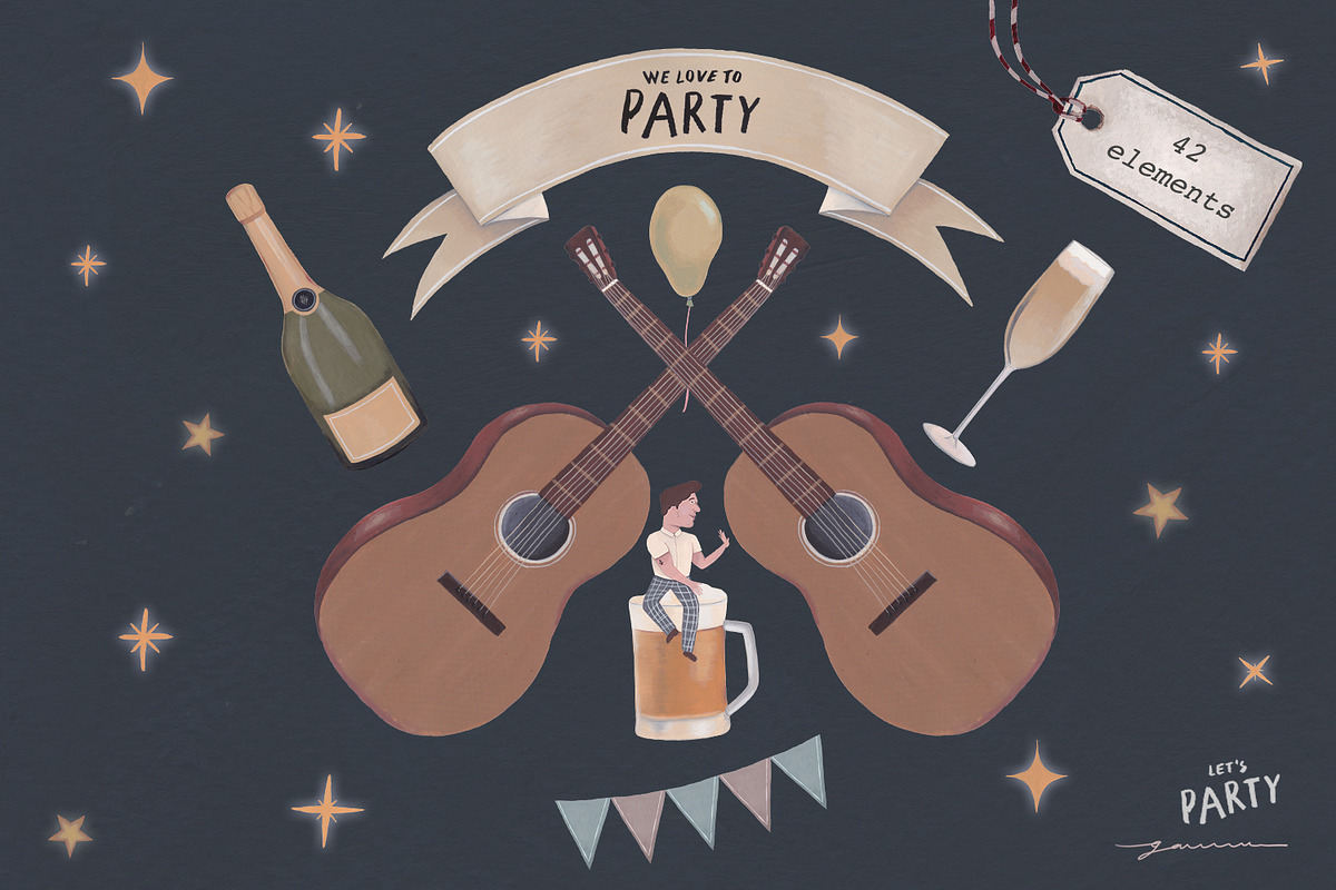 Let's Party! Clipart, a Food Illustration by gamm (Photo 2 of 7)
