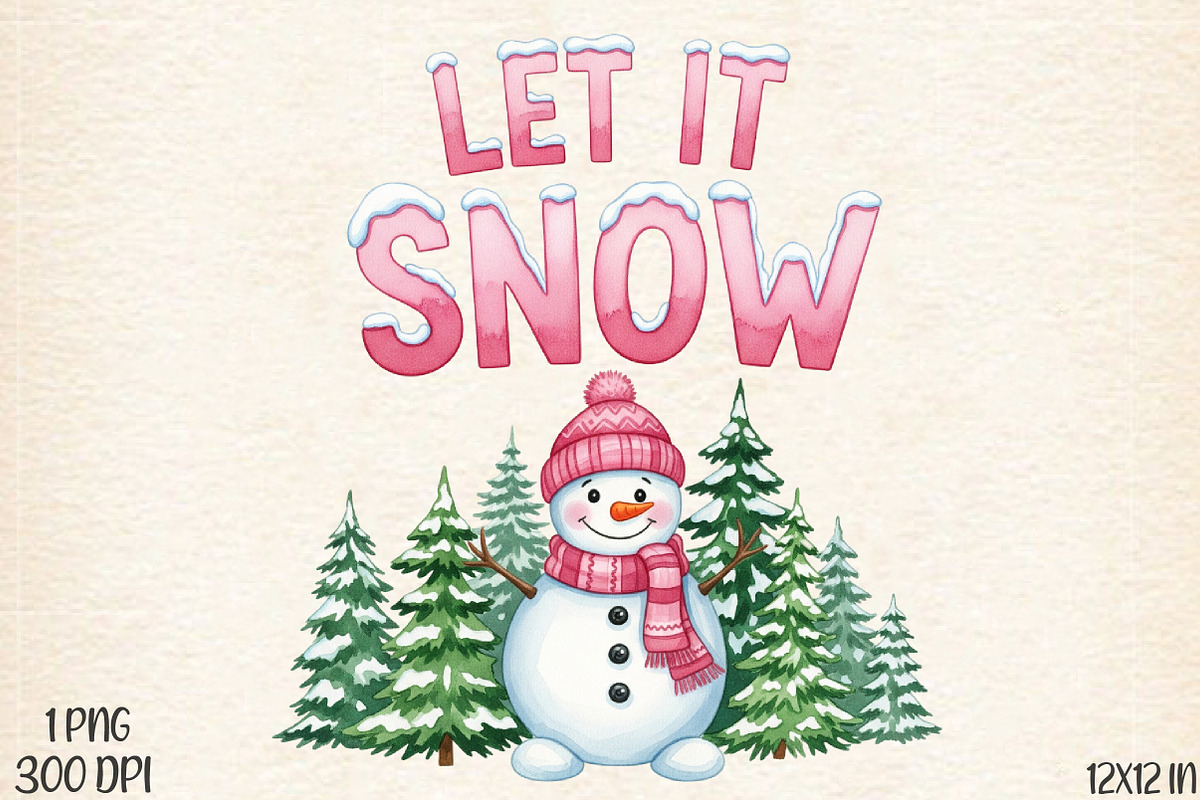 Christmas Let it Snow png, an Illustration by Designworld (Photo 1 of 5)