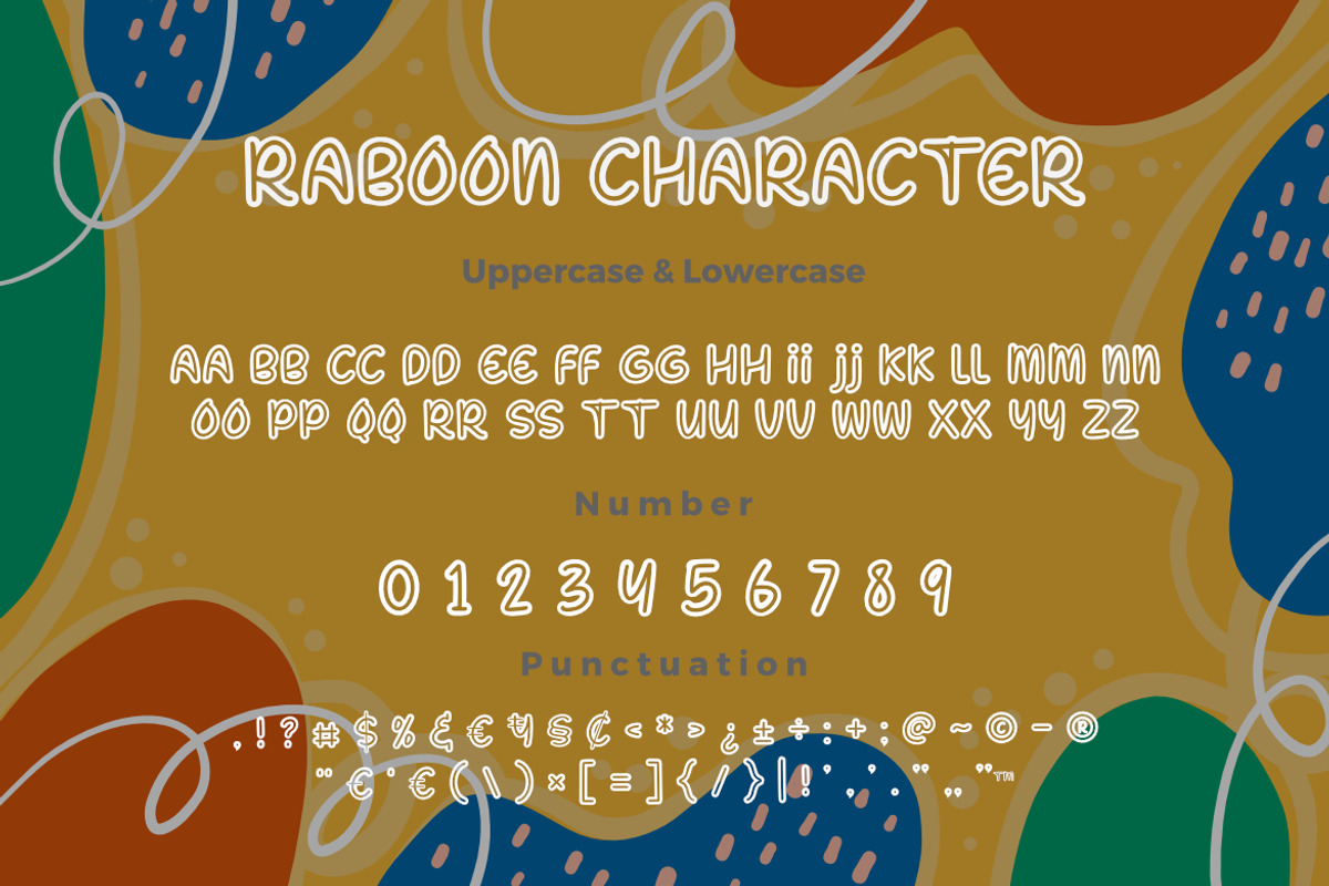 Raboon a Handwritten Outline Font, a Handwritten Font by Bayuktx (Photo 8 of 10)