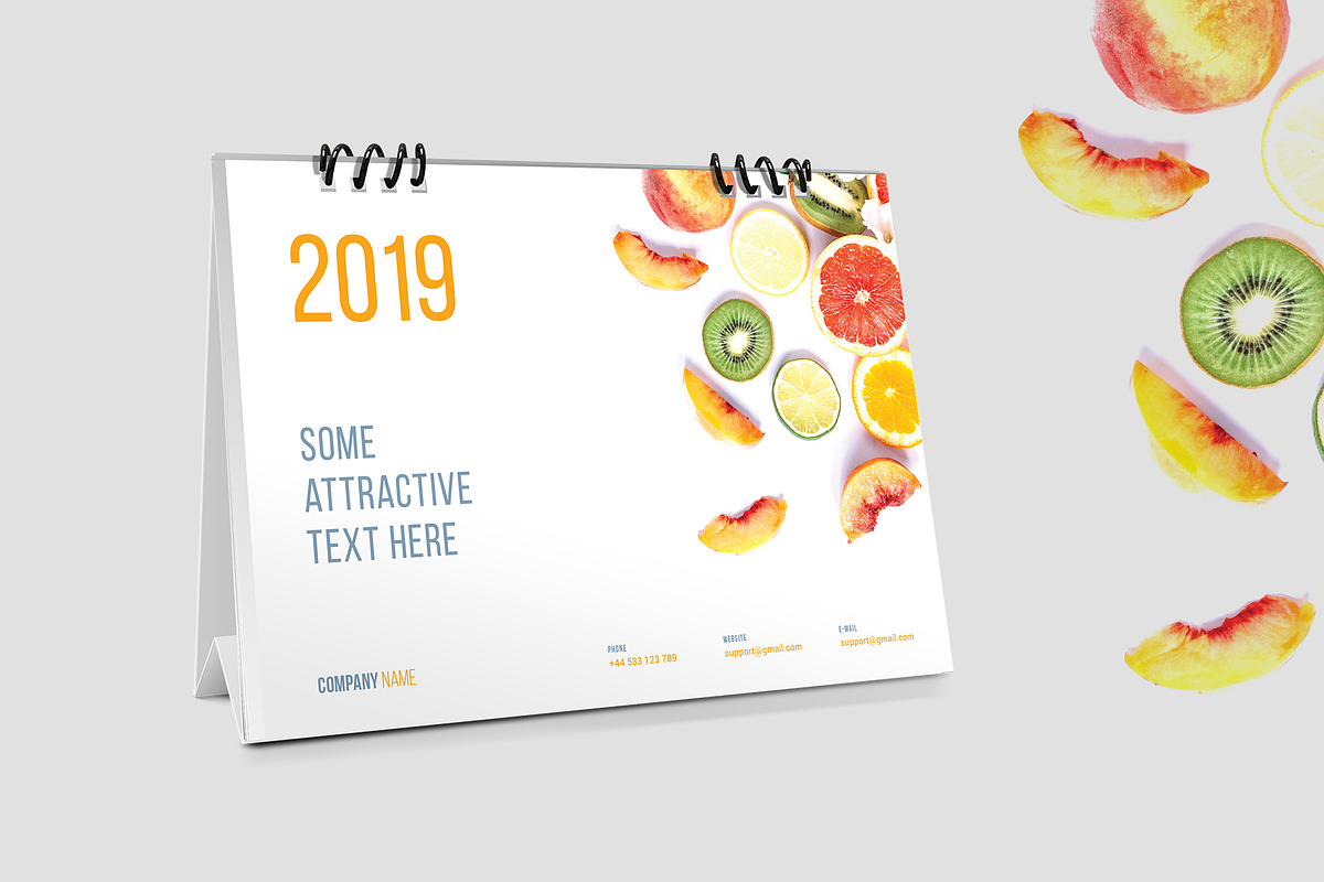 Desk Calendar for 2019, a Stationery Template by Vepix (Photo 1 of 13)
