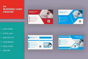 04 Business Card Design Templates, a Business Card Template by Lakhan1998