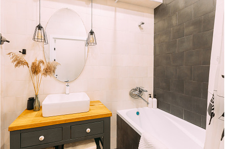 Modern Bath Room. Stylish Apartment, an Architecture Photo by Our Amazing World