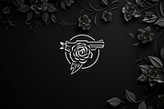 Minimalist Gun and Rose Logo, a Branding & Logo Template by Luxury Logos (Thumbnail 2 of 4)