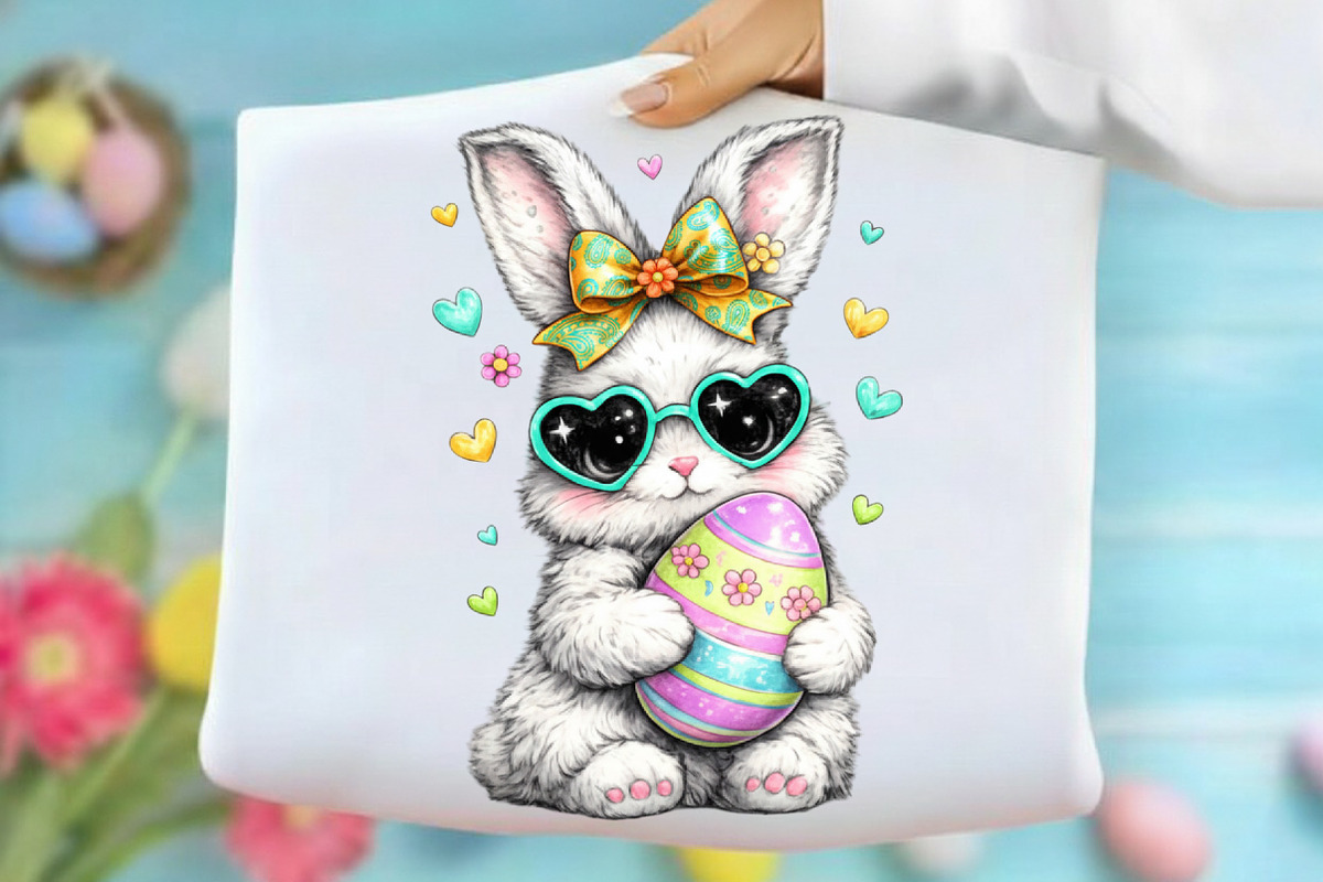Retro Preppy Cute Easter Bunny Png, an Illustration by designcity5 (Photo 7 of 9)