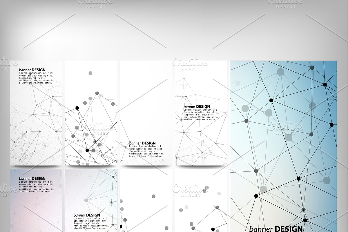 Flyers set, science backgrounds, a Work Illustration by VectorShop