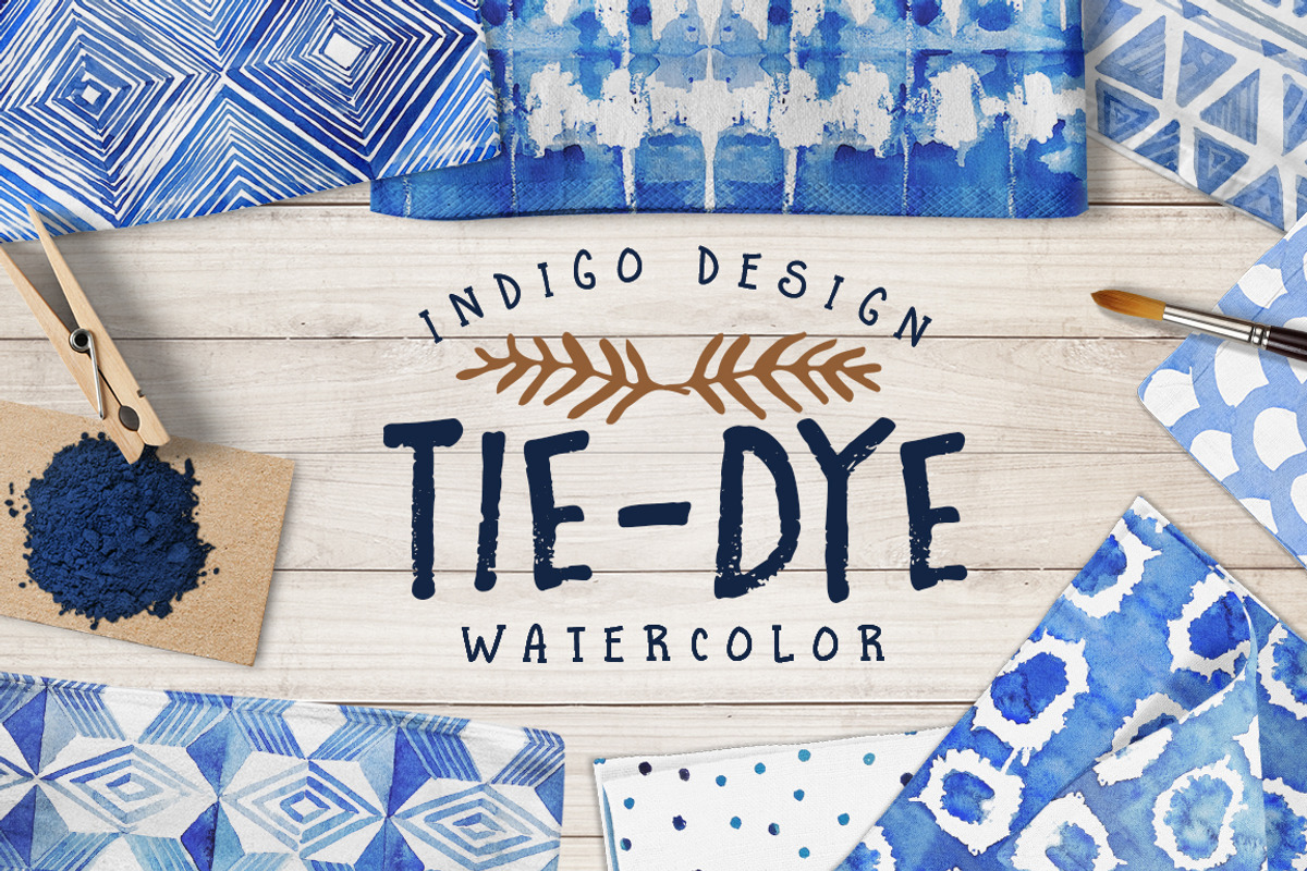 Tie-Dye watercolor patterns pack, a Pattern Graphic by Nicetoseeya (Photo 1 of 3)