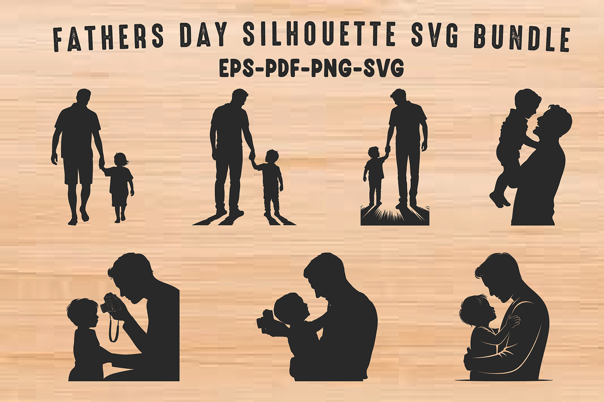 Father's Day SVG Vector Clipart Set, a Person Illustration by Gfx Expert Team (Photo 1 of 3)