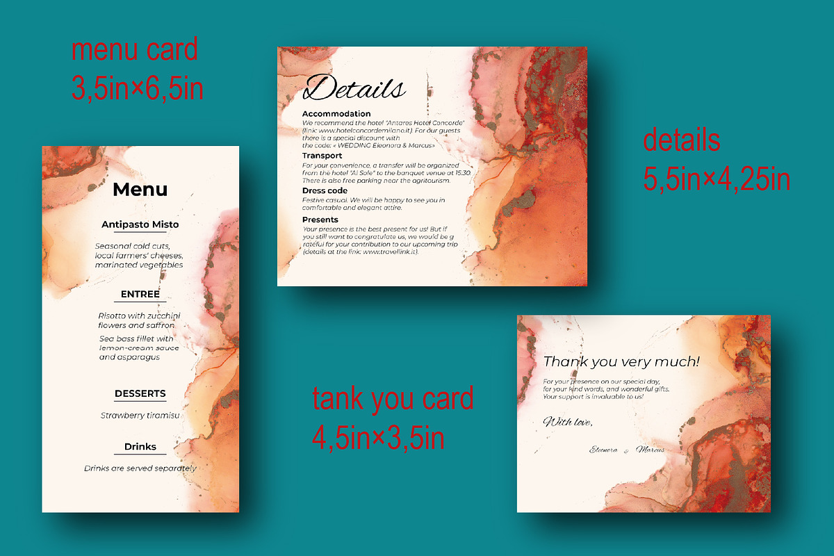 Terracotta Paradise Greeting Card, an Invitation Template by Digital illustration shop (Photo 3 of 5)