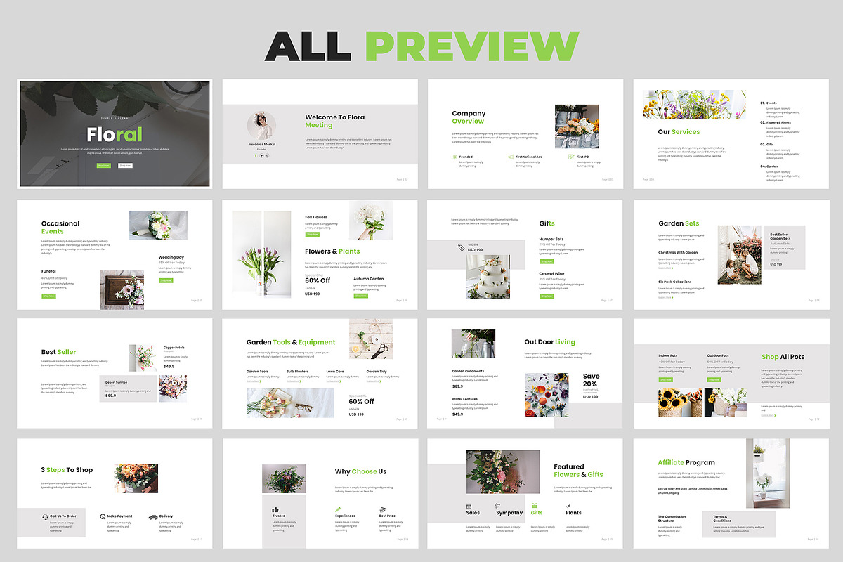 Florist Google Slides  Presentation, a Presentation Template by Giant Design (Photo 5 of 6)