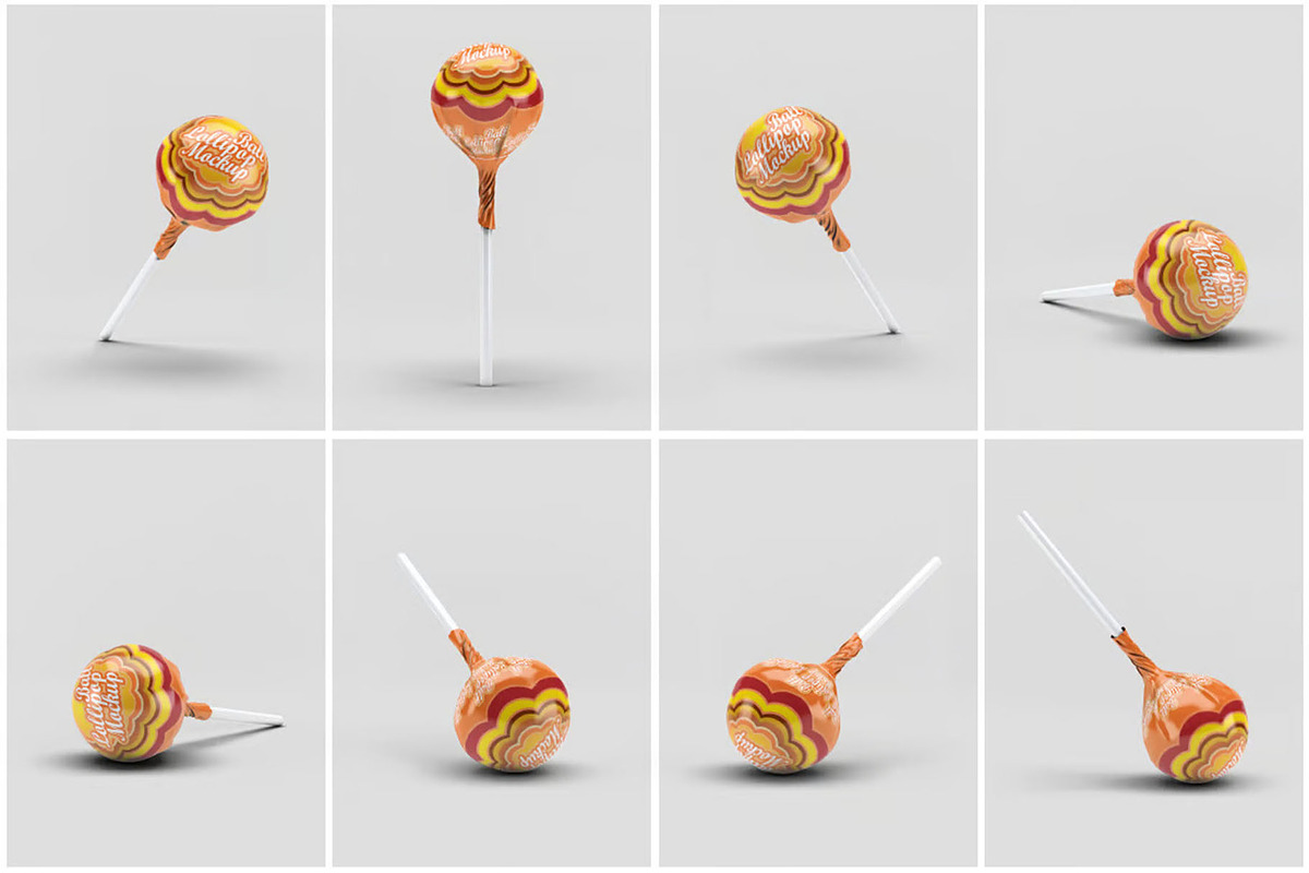 Ball Lollipop Candy Mock-Up, a Product Mockup by DesignRushMarket (Photo 1 of 7)