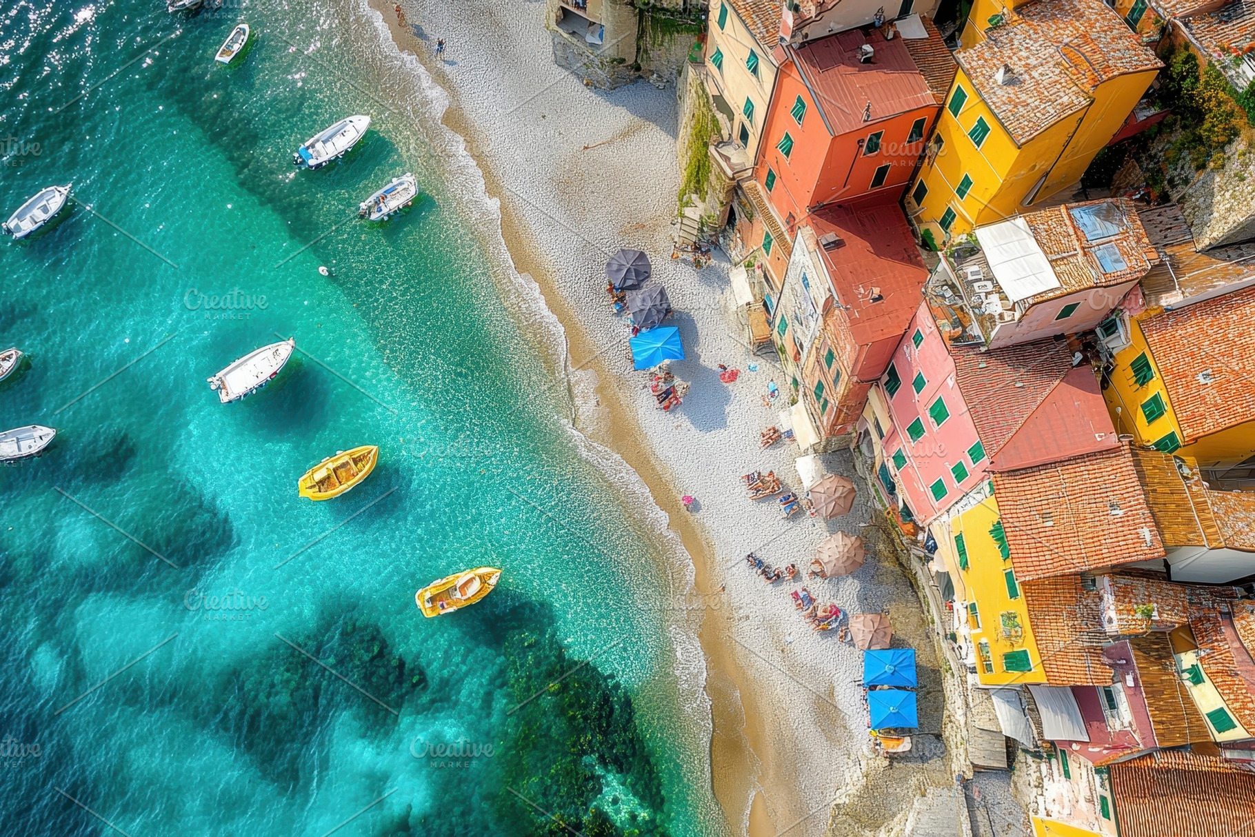 Aerial view of colorful buildings an, a Photo by Iftikhar Alam