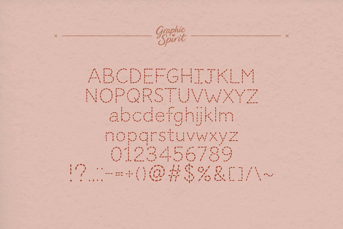 Stitchy Handcrafted Decorative Font, a Handwritten Font by Graphic Spirit (Photo 11 of 11)