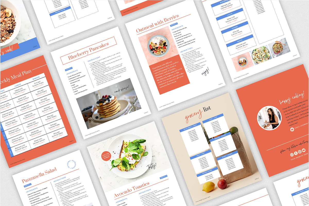 Canva Cookbook Template, a Marketing Template by Rose & Co. (Photo 2 of 8)