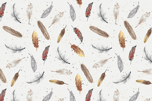 Watercolor Seamless Pattern - Nature