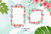 Watercolor Hibiscus Flowers, a Decorative Illustration by Graphobia (Thumbnail 6 of 9)