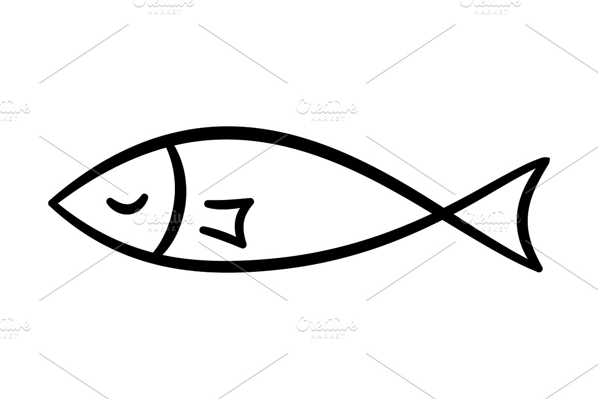 Doodle Hand Drawn Fish Collection, an Animal Illustration by Elena Pimukova (Photo 3 of 13)