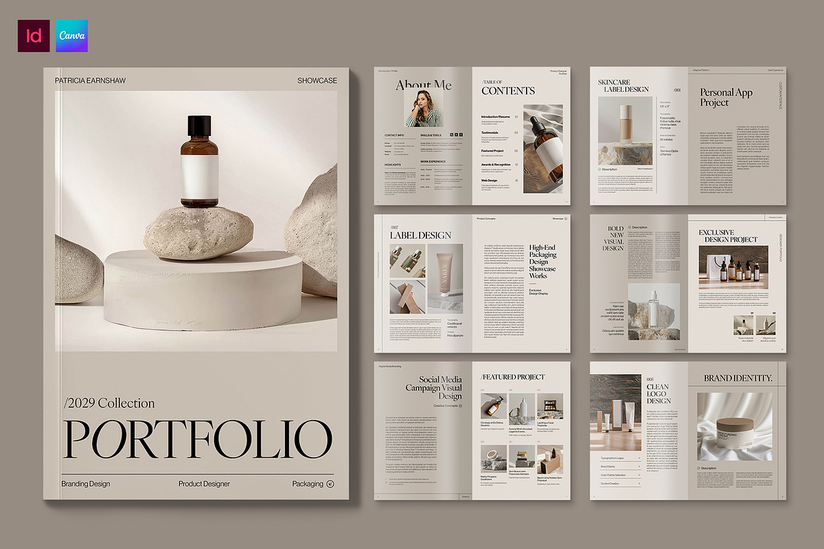 Product Designer Portfolio Template, a Brochure Template by BrandPacks (Photo 1 of 6)