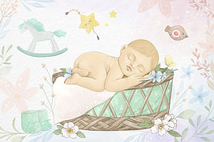 Newborn Baby Illustration