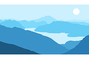Vector Hazy Landscapes Bundle, an Illustration by BenDesigner (Thumbnail 2 of 9)
