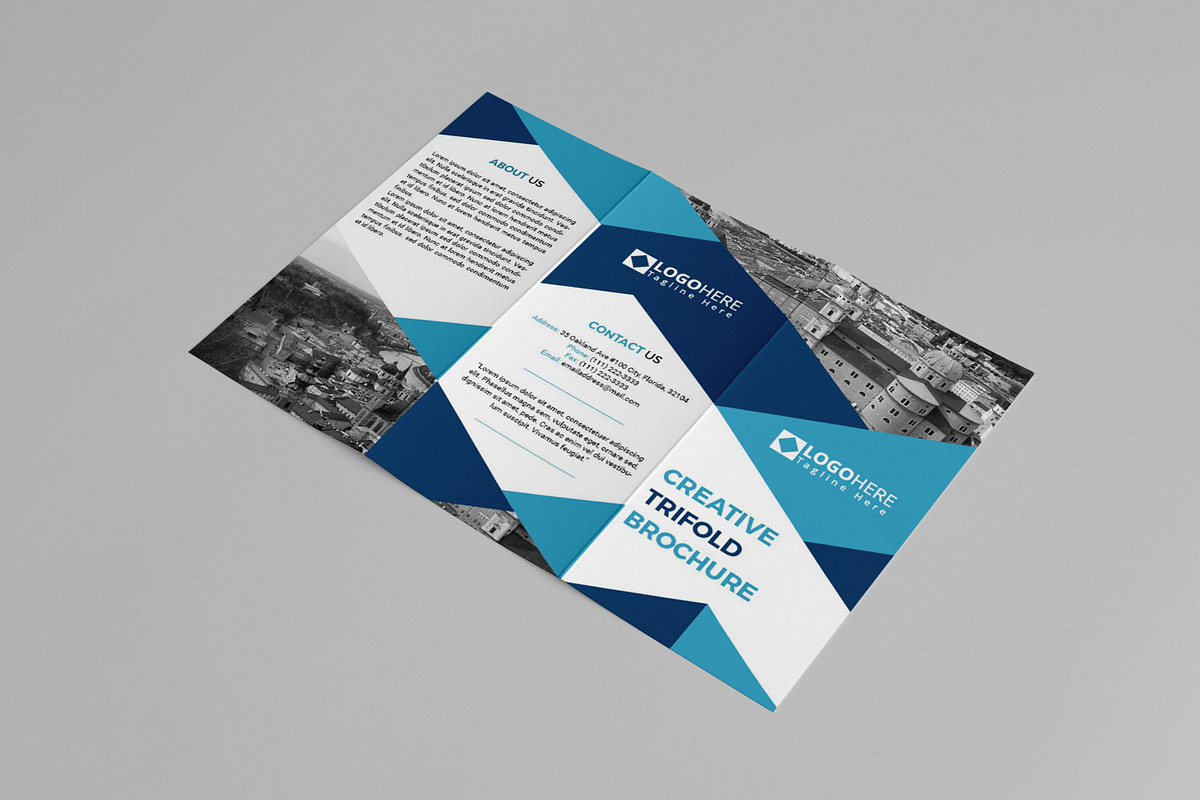 Minimal Trifold Brochure, a Brochure Template by assaiv (Photo 2 of 6)