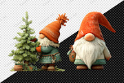 Christmas Gnome Clipart Bundle, an Illustration by Creative Art (Thumbnail 9 of 10)