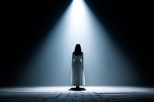 Mysterious woman standing alone, a Person Photo by MistyDay