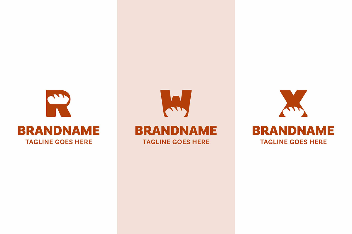 Letter R W X Bread Modern Logo Set, a Branding & Logo Template by Pray Art Design Studio (Photo 1 of 2)